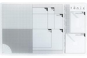 Tonic Studios 352e-Alfombrilla de Corte (Cristal, A3), Color Blanco y Verde, Multicolor, 1 Pack
