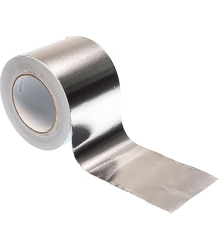 brackit 48mm x 60m - Extra lang - Aluminiumfolie Tape | Geleidend, Hittebestendige Folie Tape Rolls Op hoge temperatuur voor HVAC Reparatie, Kanalen, Isolatie, Drogers
