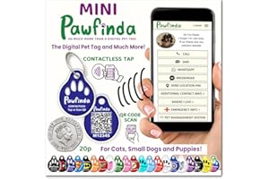 PAWFINDA – It’s The Quick and Easy Way to get Them Back Home and Much More… The Next Generation Personalised Dog Cat Pet ID Engraved Tag with CONTACTLESS and QR Code Technology.