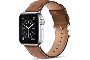 WFEAGL Lederarmband Kompatibel Apple Watch Armband 49mm 44mm 45mm 42mm(Series 3/2/1) 46mm(Series 11 10),Echtes Lederband Ersatzarmband für Herren Damen für iWatch Series Ultra SE 11 10 9 8 7 6 5 4