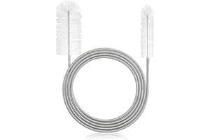 CENCERY Spazzola per la Pulizia degli scarichi Extra Lunga da 78 Pollici Serpente per Lo sblocco dei Tappi Strumento per la Pulizia degli scarichi Strumento per la Pulizia degli scarichi (Bianco)