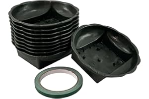 Silk Flower Warehouse 10 Square/Round Bowls & Tape for Floral Foams - Essential Flower Foam Accessories