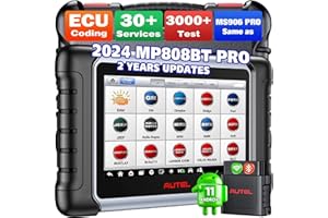 Autel MaxiPRO MP808BT PRO Android 11 Scanner [2 Jahre Kostenlose Updates], 2024 ECU-Codierung auf Händlerebene, Aktualisiert von MS906BT MP808S MP808 MP808BT, Vollständig Bidirektional, 30+ Dienste