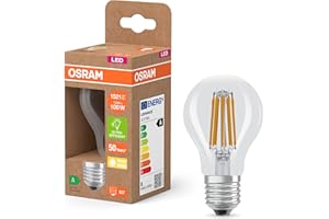 OSRAM LED Superstar Klasyczna lampa LED A 100 w klasycznym kształcie żarówki, korpus z przezroczystego szkła, 7,2 W, 1521 lm, oprawka E27, 2700 K zapewniająca ciepłe białe światło, EEK A, średnica 60