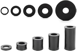 Enkotrade 10 Stück Distanzhülsen für M10 | 15 x 10,5 x 30 mm | Distanzstücke Rund aus Kunststoff Unterlegscheiben Abstandhalter Lagerbuchsen Distanzscheiben Gewindehülsen