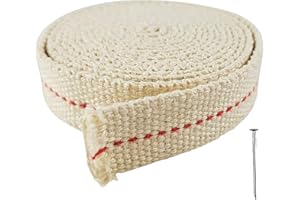 CZ Store Oil Lamp Wicks |2M Length, 20MM Width|✮LIFETIME GUARANTEED✮- Cotton Roll with Dotted Middle Line for Indoor & Outdoor Lanterns & Burners - Slow Burning, Clean Burn, Warm Reddish Glow