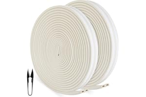 RATEL Dichtungsband für Türen, 30m / 98.4ft Türdichtung Fenster Kollisionssicher-Dichtungsstreifen mit 1 Scher, zum Blockieren von Rissen und Lücken (weiß)