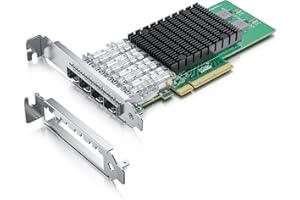 ipolex 10Gb Network Card, 4x SFP+ Port, 10GbE NIC Compare to the Intel X710-DA4, Support Windows Server/Windows/Linux/VMware (Not Support Mac OS, Bypass Mode)