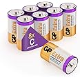 Size/Type C Batteries Pack of 8 LR14 batteries 1.5V by GP Batteries Type C Cell Size Extra Alkaline Batteries ideal for: Toys/Radio’s/Garden equipment