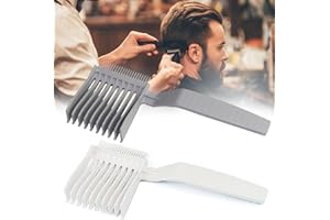 BSITSSS 2 sztuki grzebienia fryzjerskiego dla mężczyzn, grzebień fryzjerski, zakrzywiony grzebień pozycjonujący, grzebień fryzjerski z płaską górną częścią, profesjonalna pomoc w strzyżeniu włosów, do