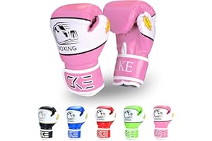 CKE Guantes de Boxeo para niños y niñas, niños pequeños de 5 a 12 años de Edad Guantes de Boxeo para Saco de Boxeo Kickboxing Muay Thai