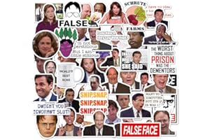 CANVERLENS Pack d'autocollants The office 50pcs pour bouteilles d'eau ordinateurs portables voitures planches à roulettes hommes grotte décorations adolescents adultes autocollant