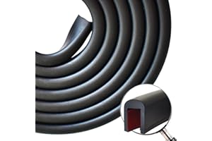 NTG-SOLUTIONS Joint bord de tôle, joint en U, protection bord de tôle, pour bords de 3,0 mm à 4,8 mm, EPDM, noir, durable et facile à installer, parfait pour tôles, aluminium et bordures de portes. 10 mètres.