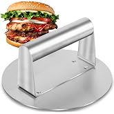 Smash Burger Stainless Steel, 6" (16cm) Burger Crusher, Professional Burger Crusher for Flat Grill, Burger Press to Squeeze G