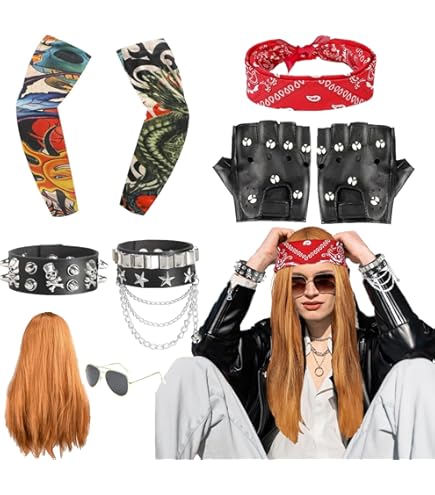 Disfraz Rockero Mujer Disfraz De Rockero Heavy Metal