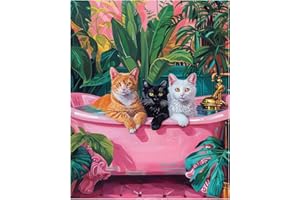 Miquans Art Peinture Numero Adulte - Peinture Par Numéros Pour Adulte,DIY Peinture Acrylique Pour Adultes Débutants Facile Sur Toile (40×50cm) Fleur Paint by Numbers,Animal Usine