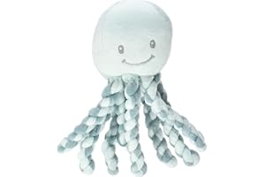 Nattou Peluche Musicale Poulpe, Mélodie "La-Le-Lu", Pour Nouveaux-Nés et Bébés Prématurés, 23 cm, Lapidou, Turquoise/Vert Menthe