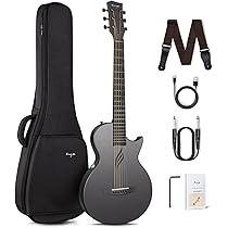 enya Chitarra Acustica Elettrica Set - Nero 3/4 Nova Go SP1 per