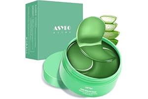 ASYBO Masque à l'Aloe Vera, sous masque oculaire de 60 comprimés, masque de soin oculaire sous les poches, cernes, yeux bouffis, ridules, anti - âge et rides, masque hydratant pour les yeux