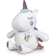 Magic Dreamlight Light-Up White Unicorn, Multicoloured and Glow in the Dark, Calming and Cuddly Sleep Aid for Kids, Soothing Music, Suitable for Ages 10M+