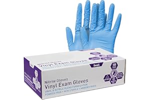 HIVEHYPE Disposable Gloves Nitrile - Powder Free, Latex Free, Textured Grip, Non-Sterile Exam Gloves for Cleaning, Cooking, Medical Use, high-quality Disposable Gloves, Extra Strong gloves (MEDIUM)