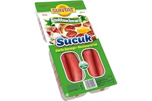 PERGAMO NATURAL FLAVOR Saucisse à l'ail épicée – 1000 g Parmak Sucuk, délicieuse saucisse à l'ail à la Turquie 1 kg