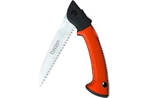 Davaon Pro Folding Pruning Saw - Premium Folding Hand Saw for Bushcraft, Wood, Camping, Tree Pruning, Trimming, Soft Grip Foldable Handle, Red/Black, Folding Saw for Trees and Tree Trimming