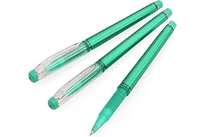 uni-ball TSI UF-222-07 - Bolígrafo de tinta de gel borrable, punta de 0,7 mm, color verde, paquete de 3