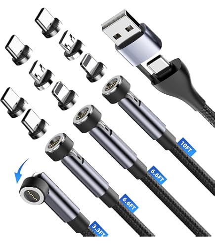 PRENDELUZ Magnetisches Ladekabel Lightning – Organisierbar, Bis 3A Ladegeschwindigkeit, Kompatibel Mit IPhone/iPad