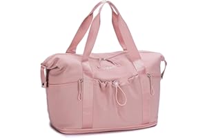 BAGROUPS Sac de Voyage 32L Sac Cabine Avion 40x30x20 Transavia Sacs 40x30x20 Cabine Volotea Extensible Bagage a Main Pliable Imperméable pour Weekend Sport d'Hôpital Homme Femme Rose