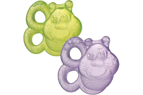 Playgro Anneaux de Dentition Abeille, Remplis d'Eau, Lot de 2, À partir de 3 mois, Multicolore, 40200