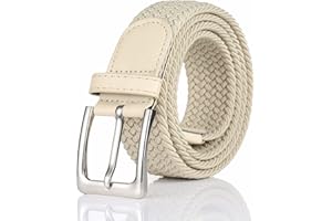 Gunsound Elastischer Stoffgürtel Unisex Geflochtener Stretchgürtel Flechtgürtel Dehnbarer Gürtel für Damen und Herren