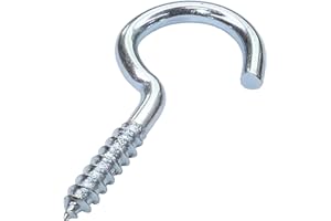 Aerzetix - Set di 50 pezzi - Gancio avvitabile per legno - Ø3x40mm - acciaio zincato - fai da te - strumenti di montaggio/ferramenta - C47864