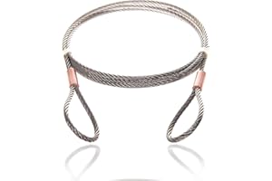 Drahtseile24 Edelstahlseil mit Ösen, Edelstahl Drahtseil mit Schlaufen | V4A AISI 316 | Ø3mm / 100kg Nutzlast | 1m