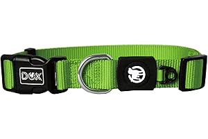 DDOXX Collier Chien Nylon, Réglable | Nombreuses Couleurs & Tailles | pour Petit, Moyen Gros & Grand | Colliers Chat Chiot | Vert, XS