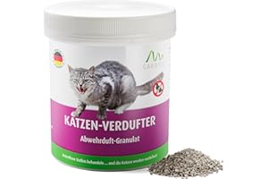 GARDIGO® Katzenschreck Granulat - Katzen-Verdufter | 300g | Made in Germany I Mit Geraniol I Katzenabwehr für Haus, Garten, Garage und Grundstück | Katzenvertreiber für draußen | Katzen fernhalten