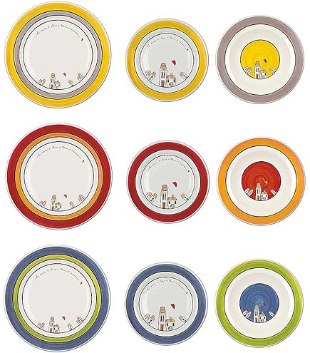 Set 18 Piatti Paf - Porcellana Decorata A Mano, Made In Italy - Foto 9