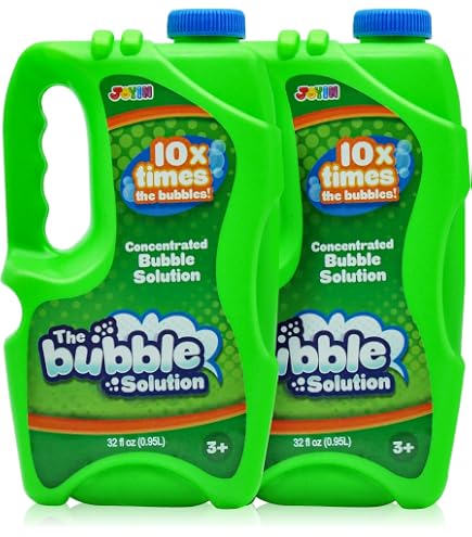 Tecnock Lot De 2 Pistolets à Bulles LED – 10 Buses, 8 Piles Incluses, 3 Flacons + 10 Recharges, Anti-fuite, Cadeau Enfant