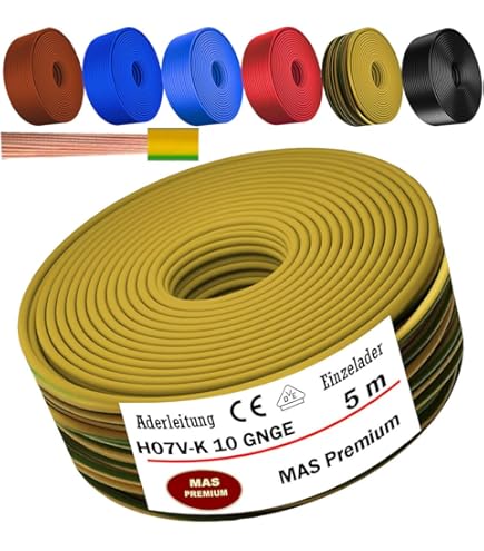 Cable de alimentación H07V-U de 2,5 mm² amarillo y verde - 10 m - Zenitech | Leroy Merlin