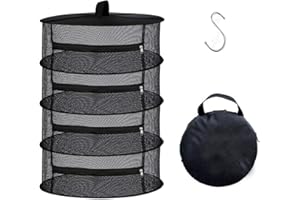 Ktnyl Secado de La Hierba con Cremalleras, Malla de Secado Plegable, Colgante Red de Secado, Capa de Malla para Colgar Red de Secado, para Flores y Plantas, Secado