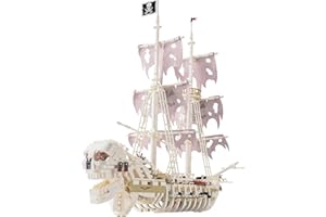 URGEAR I92208 Totenkopf Boot 1592pcs Nave Pirata Blocchi da Costruzione Set per Adulti Ragazzi, Idee Regalo Creativo Grande Modello di Barca a Vela Giocattolo 66 * 16 * 56 cm MOC per 11 12 13 14 Anni