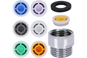 YOLOUP 9er-Set Dusche Brause Durchflußbegrenzer 4L/ 5L/ 6L/ 7L/ 8L/ 10L/ 12L Dusche Wassereinsparung Geeignet für Duschkopf Stromverringerungs Begrenzer mit 1/2 Gewinde Durchmesser für Küche Bad