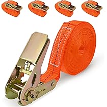 Set 4 Cinghie A Cricchetto URAQT - 6m, Portata 1000kg, Nere, Per Trasporto - Foto 8