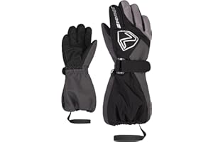 Ziener Lauro, Guanti da Sci/Invernali, Impermeabili, Manicotti Lunghi, Riflettenti Unisex-Bimbi 0-24