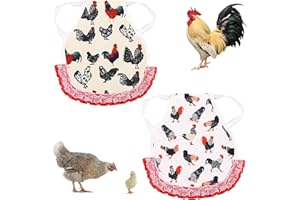 NICENEEDED AMIJOUX 2 PCS Chicken Aprons Hens Saddles, Waterproof Hens Saddle Aprons Hen Care Supplies with Elastic Straps, Chicken Back Protector Poultry Accessories for Hen