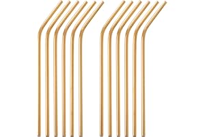 GRÄWE rostfritt stål sugrör 12-pack guld böjd