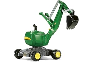 Rolly Toys rollyDigger Pelleteuse en plastique John Deere (pour enfants de 3 à 5 ans, pivotant à 360°, avec verrouillage automatique,) 421022