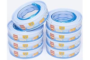Mom's Aide 8 Nachfüllkassetten nur kompatibel für Simplee Sangenic, nicht kompatibel für Sangenic Tec+ Twist & Click+Alle Angelcare Windeleimer