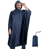 Poncho Antipioggia Leggero Impermeabile Con Cappuccio Con - Foto 13