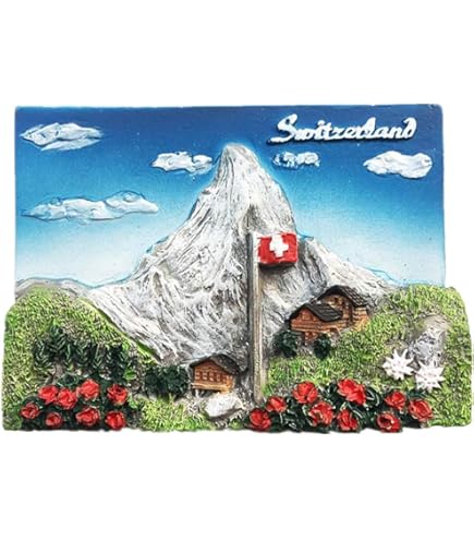 Edelweiß 3D Kühlschrankmagnet Schweiz - Handgefertigtes Souvenir & Reiseandenken